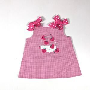 The Bailey Boys Top Girls Sz 2T Pink Gingham Strawberry Summer Boutique Classic